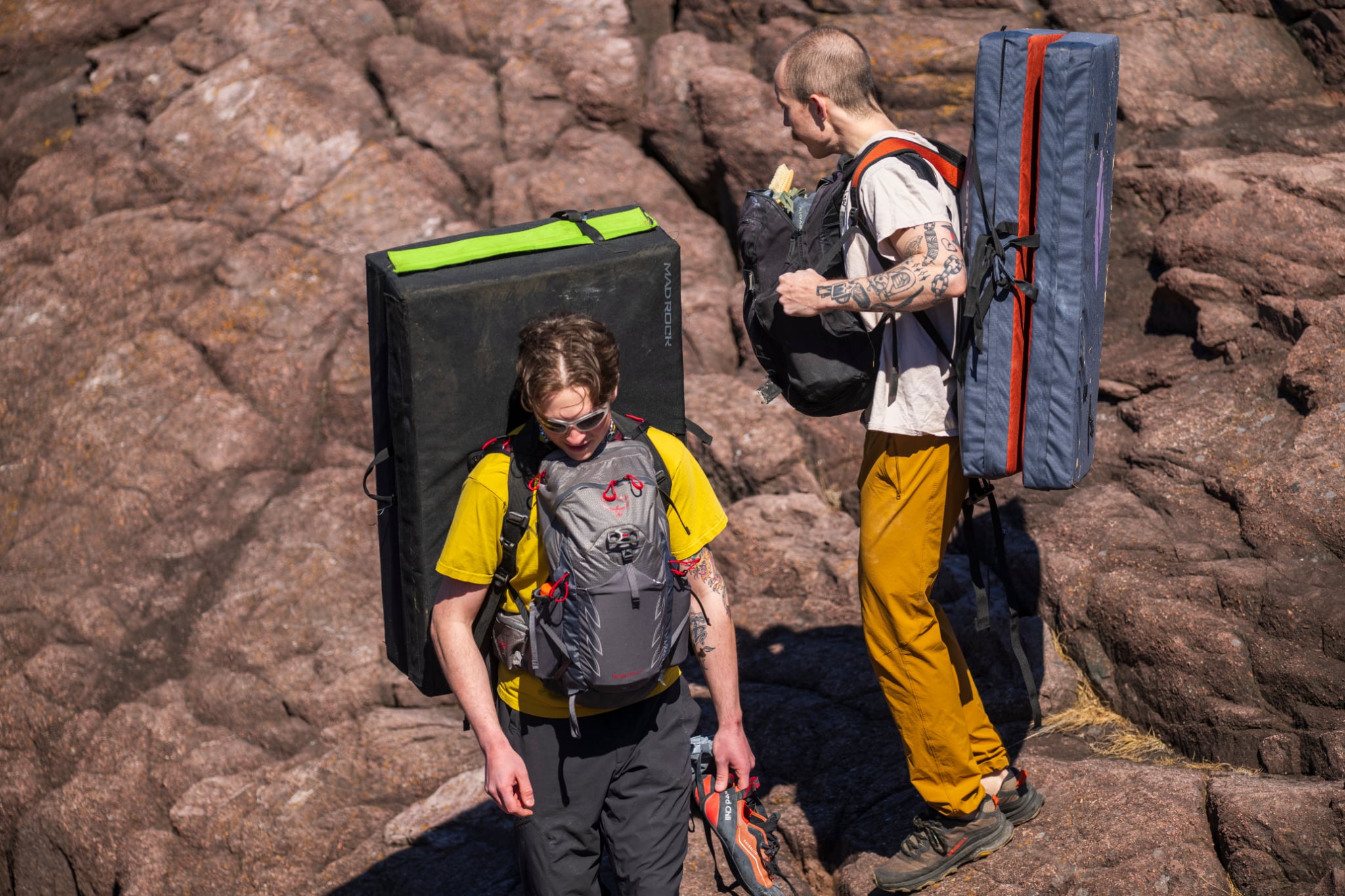 Geared up for climbing